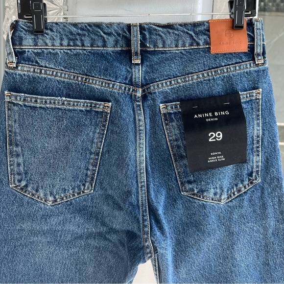 Anine Bing Sonya Mid-Rise Jeans Blue - Picture 15 of 15